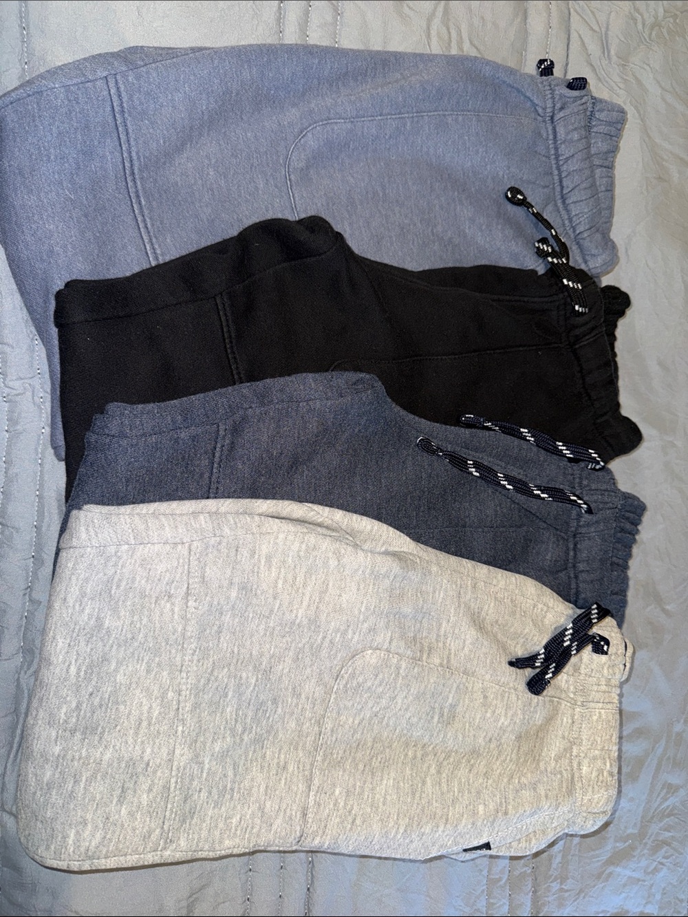 Lee Kids Jogger Shorts Pack - Black, Light Gray, Heather Navy, Charcoal